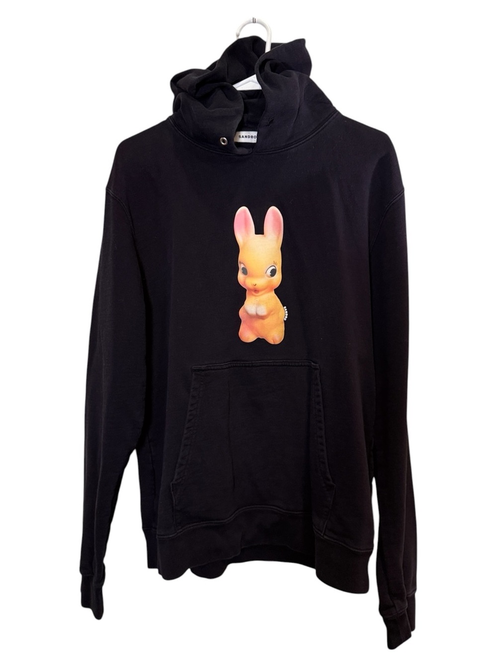 Sandro Paris Men’s Black Cotton Bunny Hoodie sz M